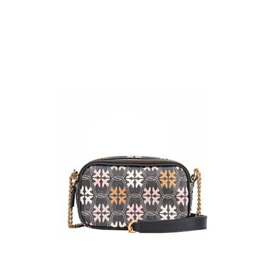 Pinko Damen Camera Case aus PVC, Logo-Aufdruck Tasche, Zm7q_schwarz/braun/weiß Antique Go im Sale